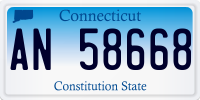 CT license plate AN58668