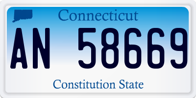 CT license plate AN58669