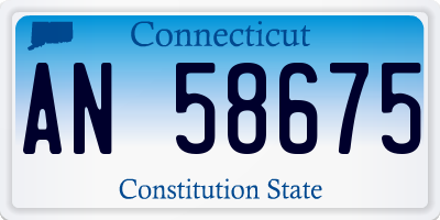 CT license plate AN58675
