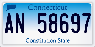 CT license plate AN58697