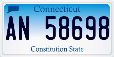 CT license plate AN58698