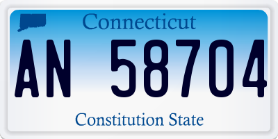 CT license plate AN58704