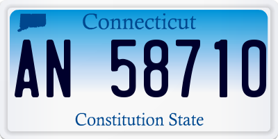 CT license plate AN58710
