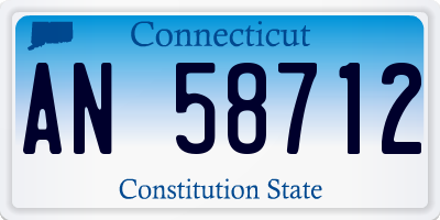 CT license plate AN58712