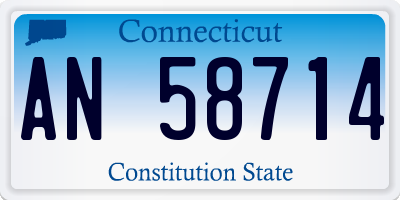 CT license plate AN58714