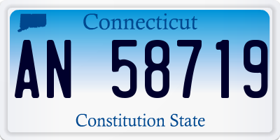 CT license plate AN58719