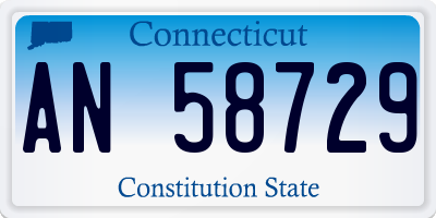 CT license plate AN58729