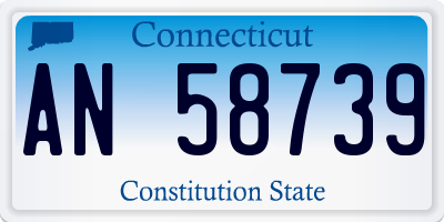 CT license plate AN58739