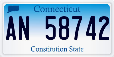 CT license plate AN58742