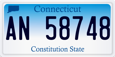 CT license plate AN58748