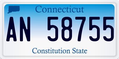CT license plate AN58755