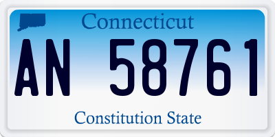 CT license plate AN58761
