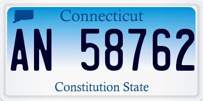 CT license plate AN58762