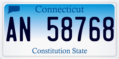 CT license plate AN58768