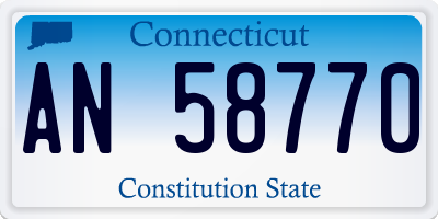 CT license plate AN58770
