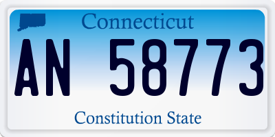 CT license plate AN58773
