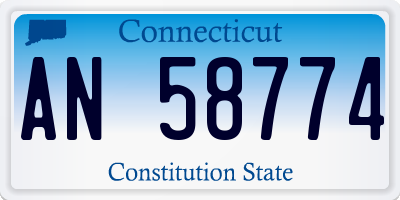 CT license plate AN58774