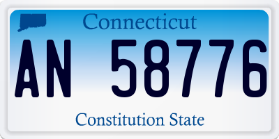 CT license plate AN58776