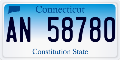 CT license plate AN58780