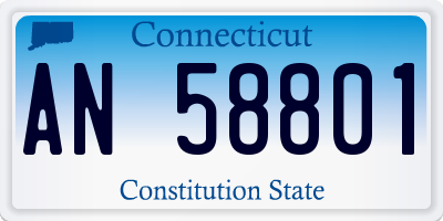 CT license plate AN58801