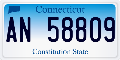 CT license plate AN58809