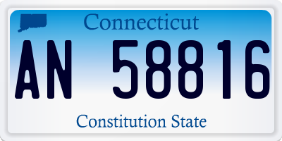 CT license plate AN58816