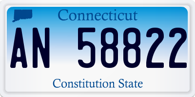 CT license plate AN58822