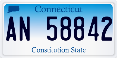 CT license plate AN58842