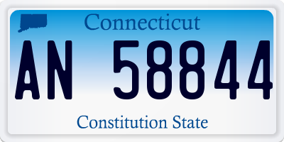 CT license plate AN58844