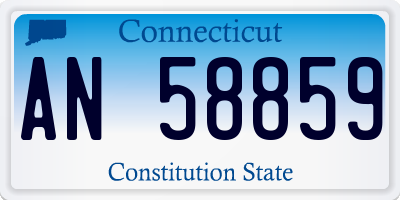 CT license plate AN58859