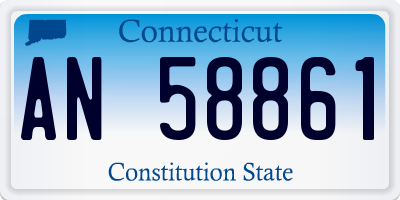 CT license plate AN58861