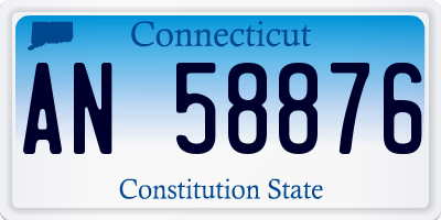 CT license plate AN58876