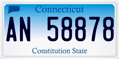 CT license plate AN58878