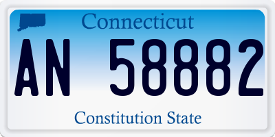 CT license plate AN58882