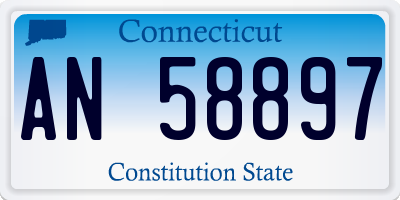 CT license plate AN58897