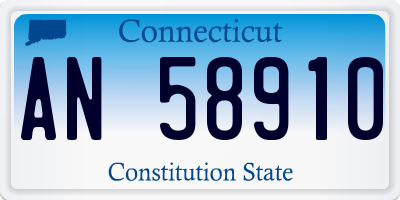 CT license plate AN58910
