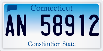 CT license plate AN58912