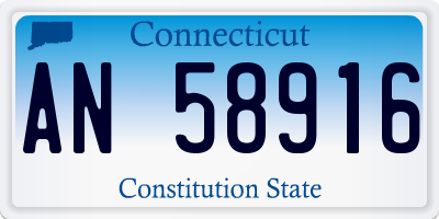 CT license plate AN58916