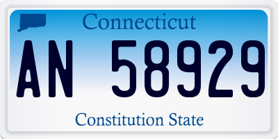 CT license plate AN58929