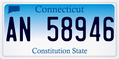 CT license plate AN58946