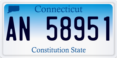 CT license plate AN58951