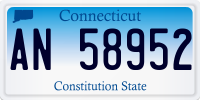 CT license plate AN58952