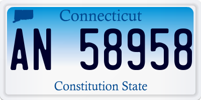CT license plate AN58958