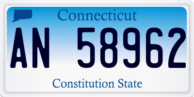 CT license plate AN58962