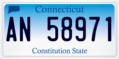 CT license plate AN58971