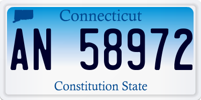 CT license plate AN58972