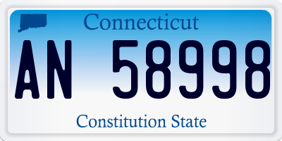 CT license plate AN58998