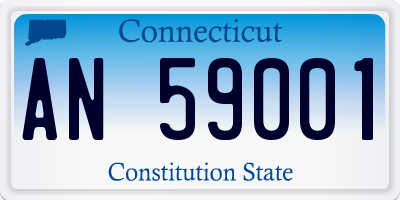 CT license plate AN59001