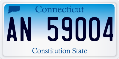CT license plate AN59004