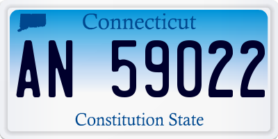 CT license plate AN59022